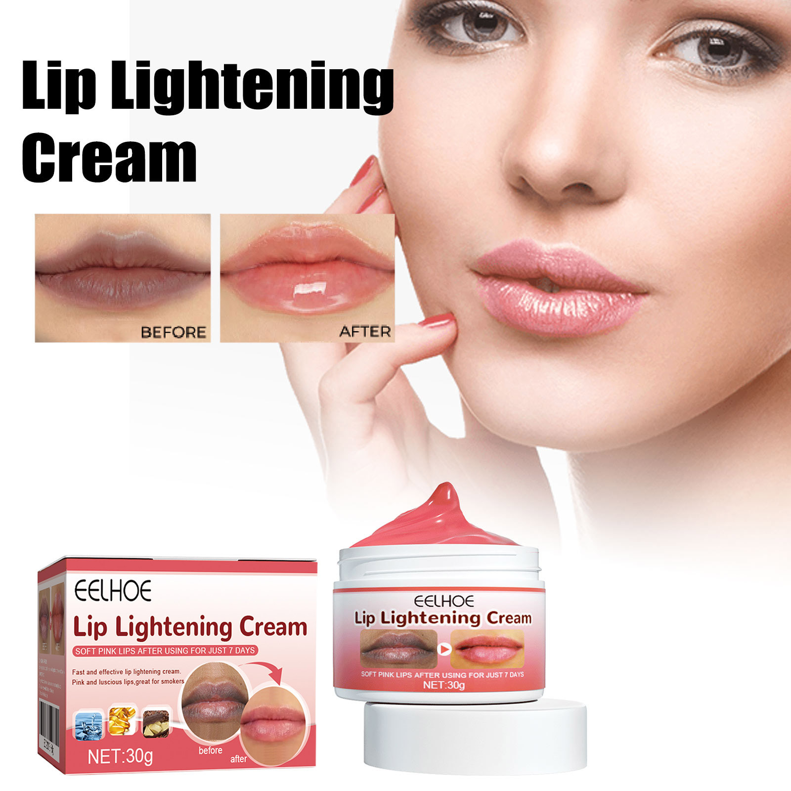 EELHOE Moisturizing Brightening Lipstick Anti-dry Cracking Skin Repair Lips Hydrating Nourishing Fading Lip Pattern Lip Balm