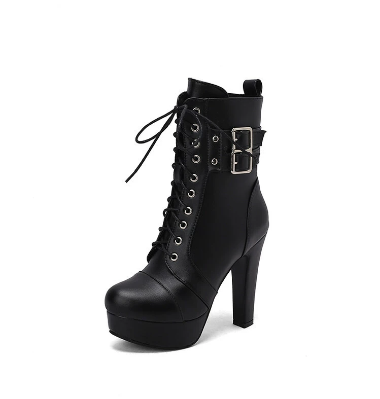 Martens, demi-season low boots with zipper, plus size