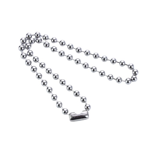 304 stainless steel round bead chain wave bead chain military style pendant chain simple and fashionable stainless steel chain manufacturer export source
