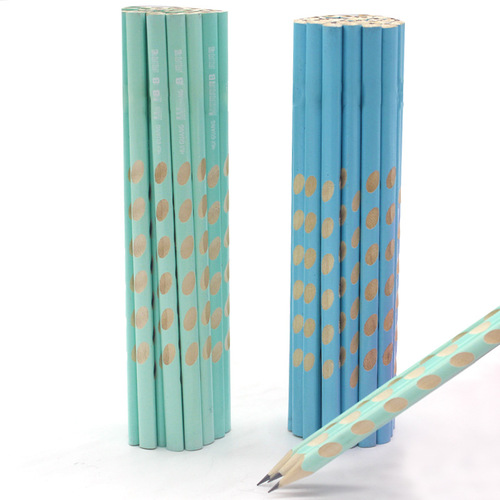 Pencil Wholesale Elementary School Writing Pen Macaron Pencil Triangular Rod HB Hole Pen Learning Stationery Lettering Pencil