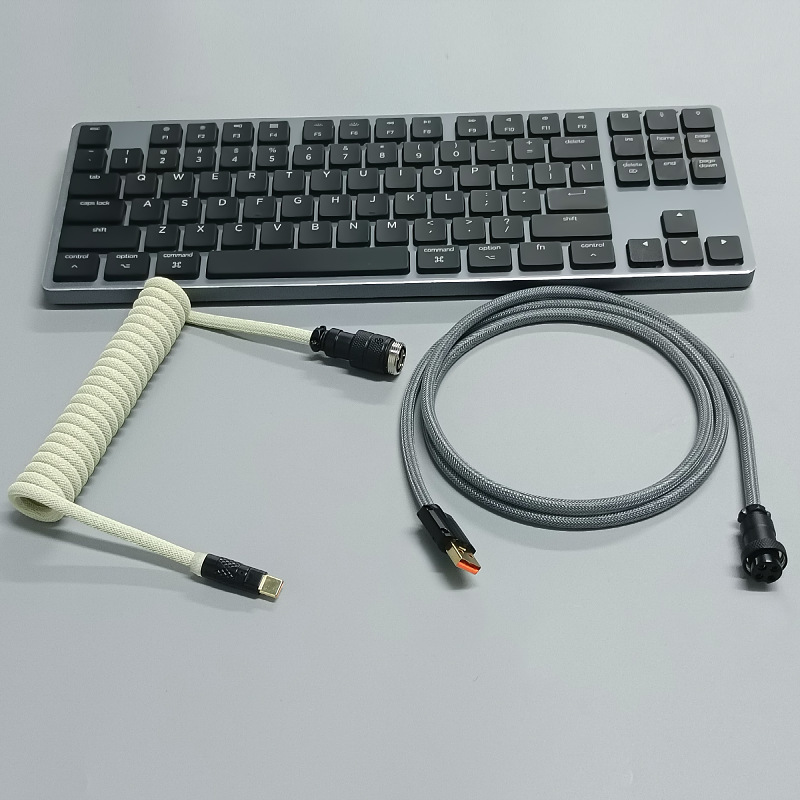 8 18K 磁気軸メカニカルキーボードラインキーボードライン航空プラグインラインスプリングライン電源コードカスタマイズラインゲームデータケーブル|undefined