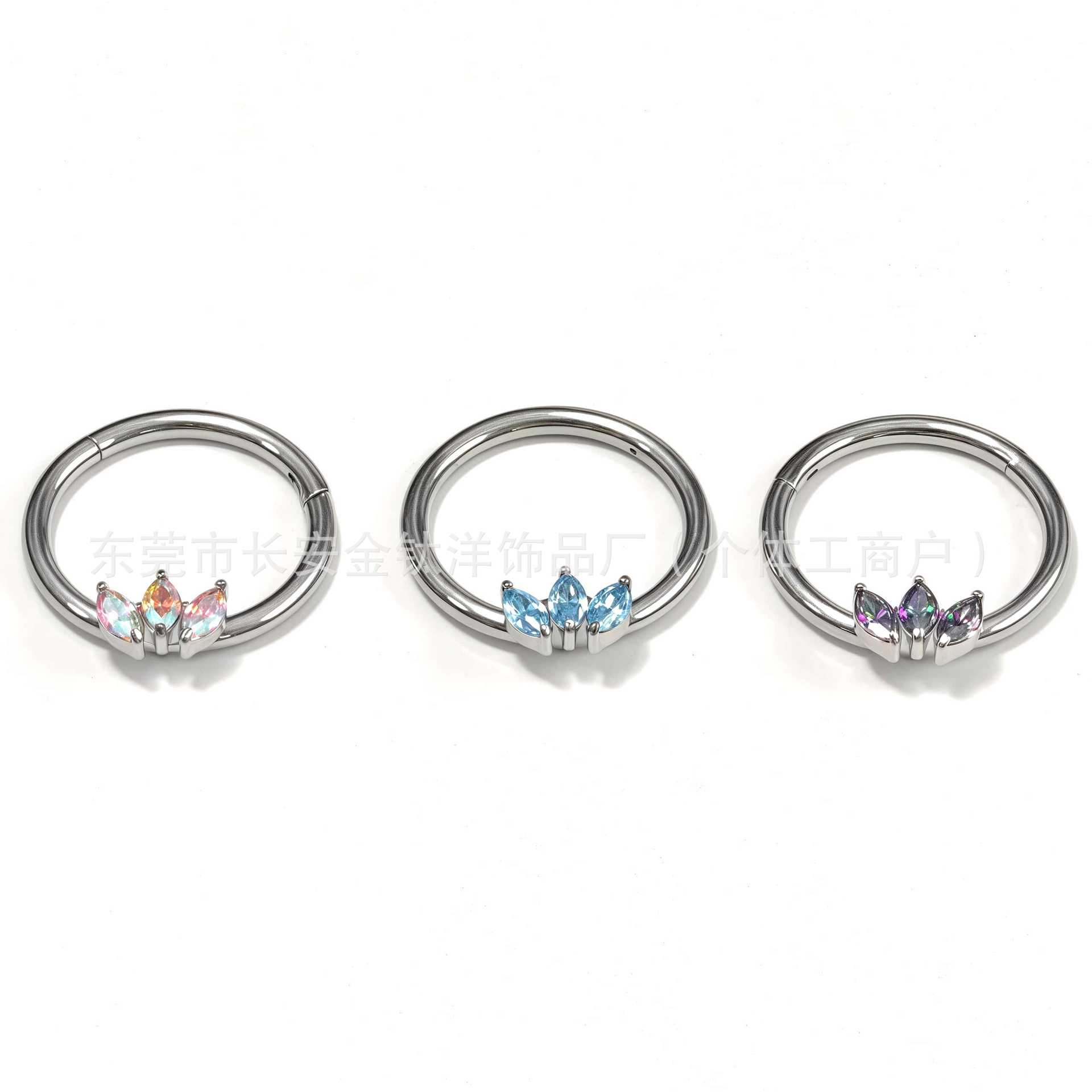 Pointed titanium steel lip stud product view
