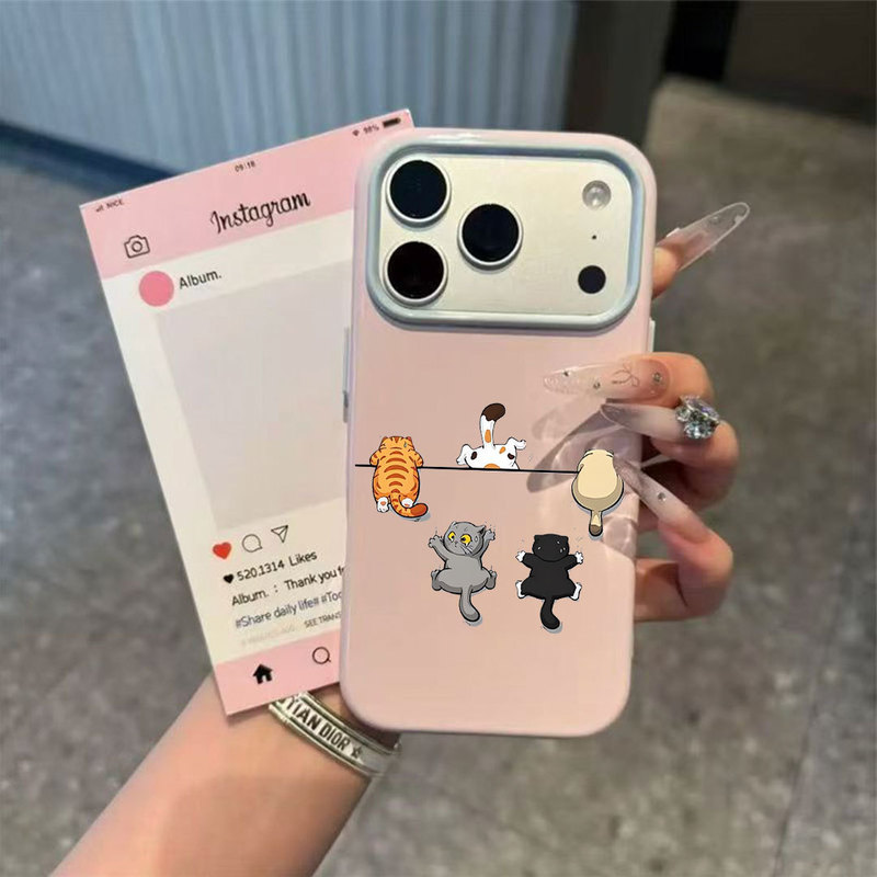 Suitable for Apple 17Pro Cute 18Promax Phone Case Iphone16 Niche Anti-Drop Case with Multiple Cats Design for iPhone 15 Suitable for Apple 17Pro Cute 18Promax Phone Case Iphone16 Niche Anti-Drop Case with Multiple Cats Design for iPhone 15