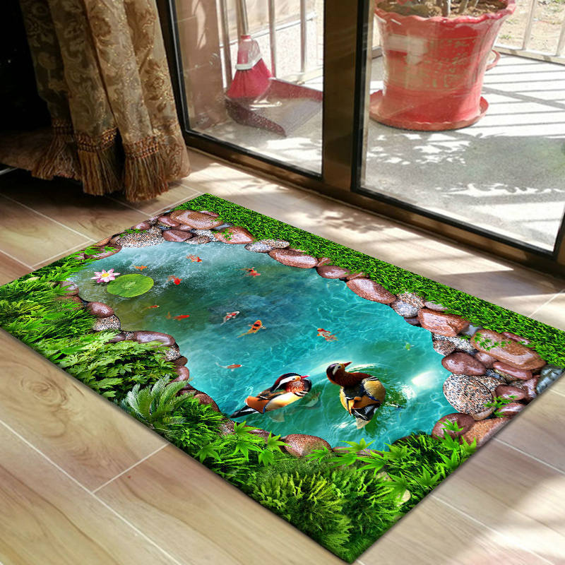 3D Floor Mat Door Mat Door Entry Door Carpet Bedroom Bathroom Toilet Absorbent Household Kitchen Absorbent Foot Mat