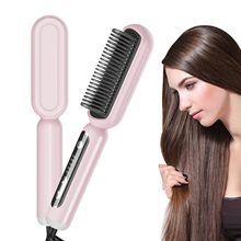 跨境专供直发梳负离子不伤发便携不伤发懒人便携防烫直发梳