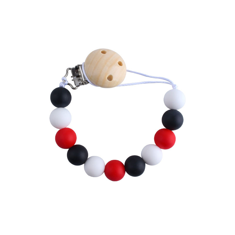 Suministros para bebés Hemu chupete clip de juguete mordedor bebé calmante dientes de silicona molienda Cadena de pezón cadena anti-caída