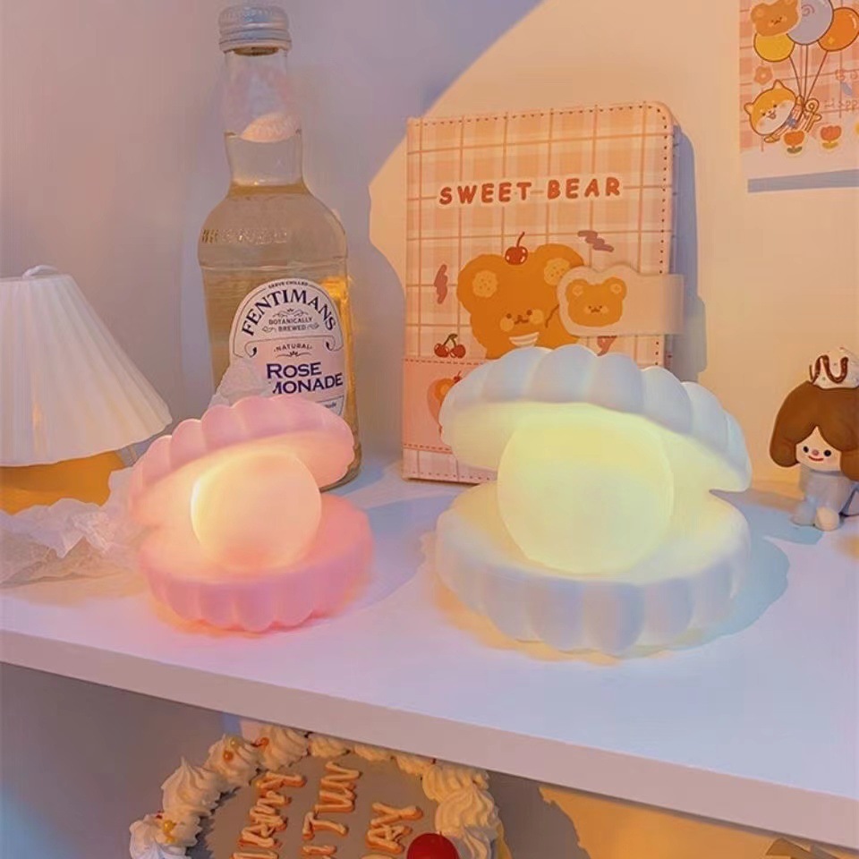 Hollywood LED Shell Night Light, Cartoon Creative Night Market Stall Supply, Children's Light-Up Toy Wholesale Gift