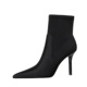 1619-3 European and American Style Sexy Night Club Slim Short Boots Pointed High Heel Silk Elastic Lycra Women's Boots