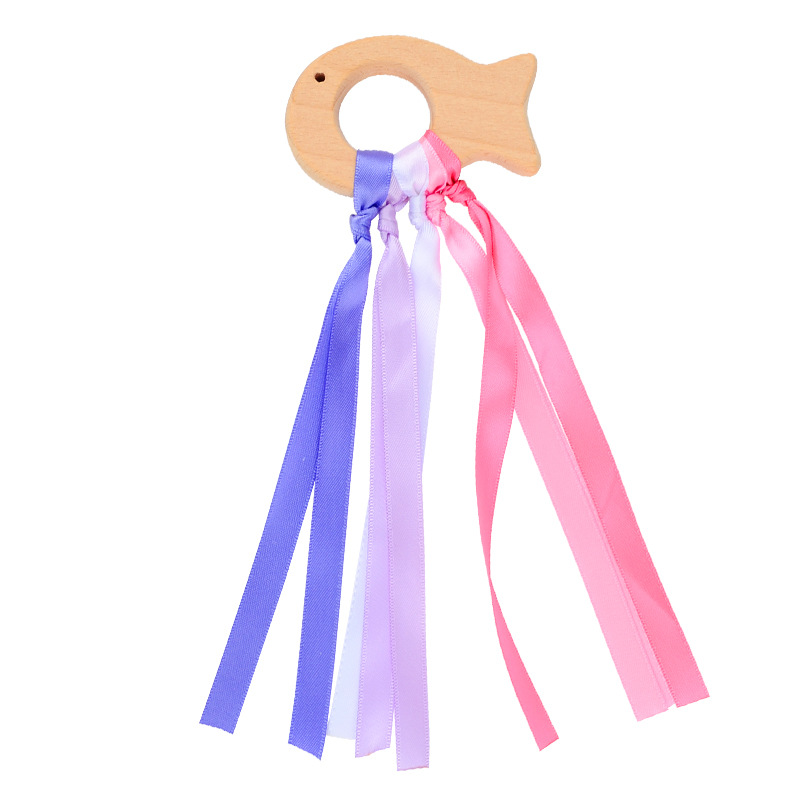 Transfronterizo Amazon Venta caliente Infantil Educación Temprana campana Arco Iris cinta color cognición colorido juguete de madera mordedor