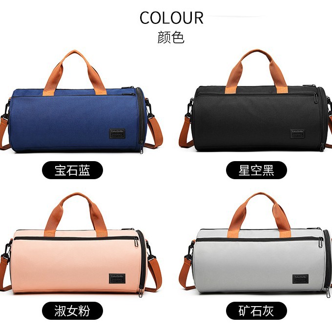 Ready-Made Wet and Dry Separation Fitness Bag for Women, Independent Shoe Compartment, Short-Distance Business Trip Travel Bag, Crossbody Yoga Bag, Drop Shipping