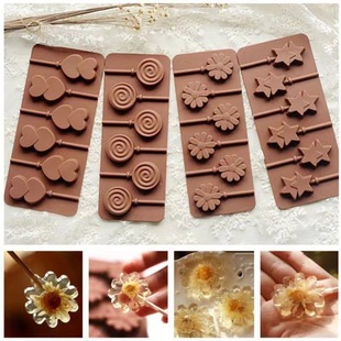 Silicone Lollipop Mold DIY Cheese Stick Fudge Mold Homemade Pear Paste Candy Chocolate Baking Mold High Temperature Resistant