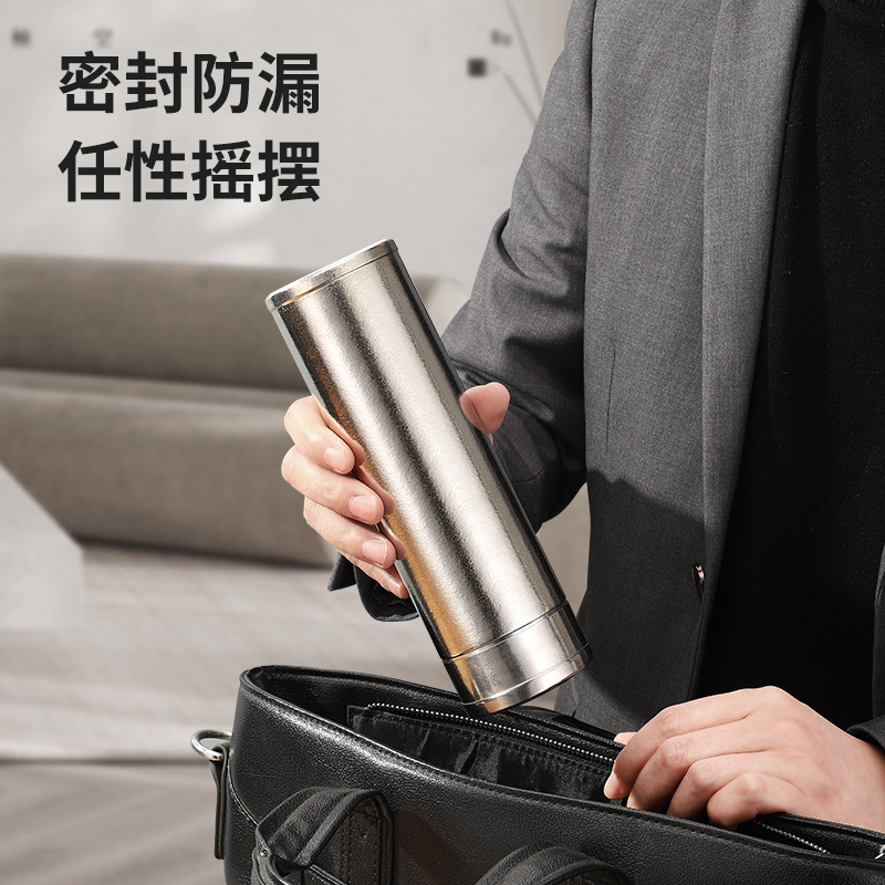 純チタン保温カップ知能測温顕温チタンカップ真空泡茶カップ茶水分離ストレートカップビジネスギフトカップ|undefined