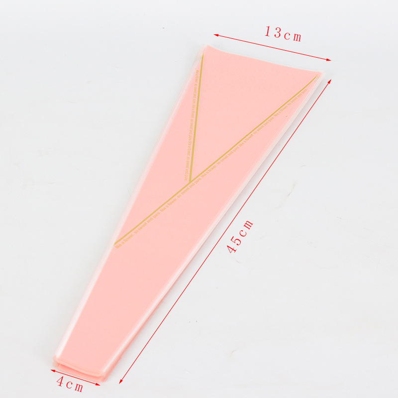 Día del maestro corona sola bolsa Rosa bolsa de embalaje ramo triángulo bolsa tienda de flores flor floral material de embalaje al por mayor