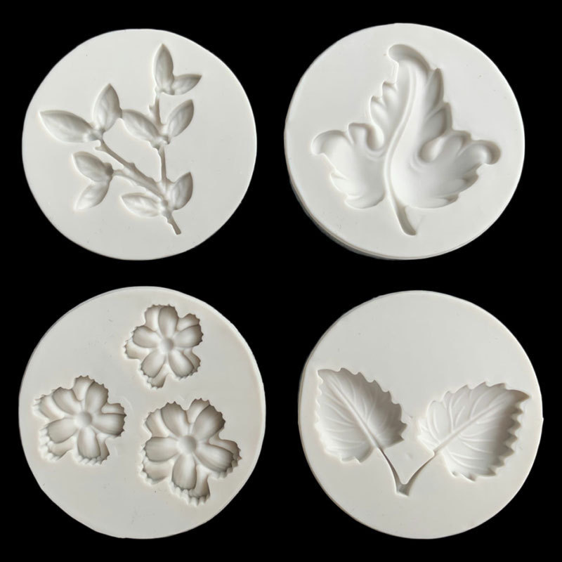 Mini hoja de la flor pétalo vena modelado molde silicona DIY chocolate fondant cake Decoración