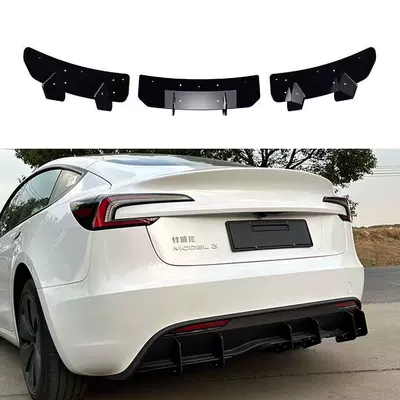 Suitable for Tesla Model 3 2023+ Facelift Rear Lip Tail Lip Spoiler Rear Blade Modification (Spoiler)