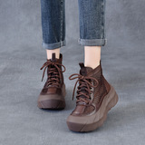 以一 Martens, летние высокие сапоги на платформе для отдыха, подходит для подростков