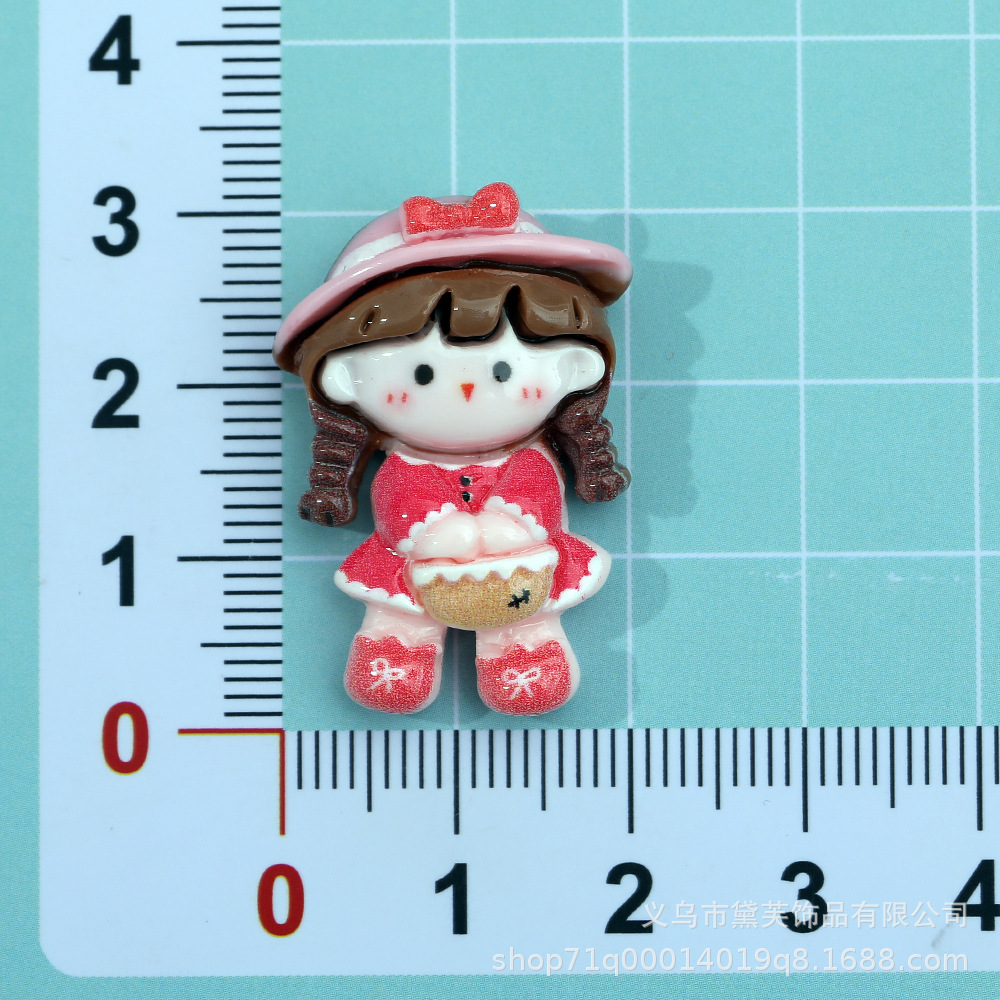 Festival de dibujos animados chica resina accesorios DIY crema pegamento horquilla zapatos papelería llavero material hecho a mano al por mayor