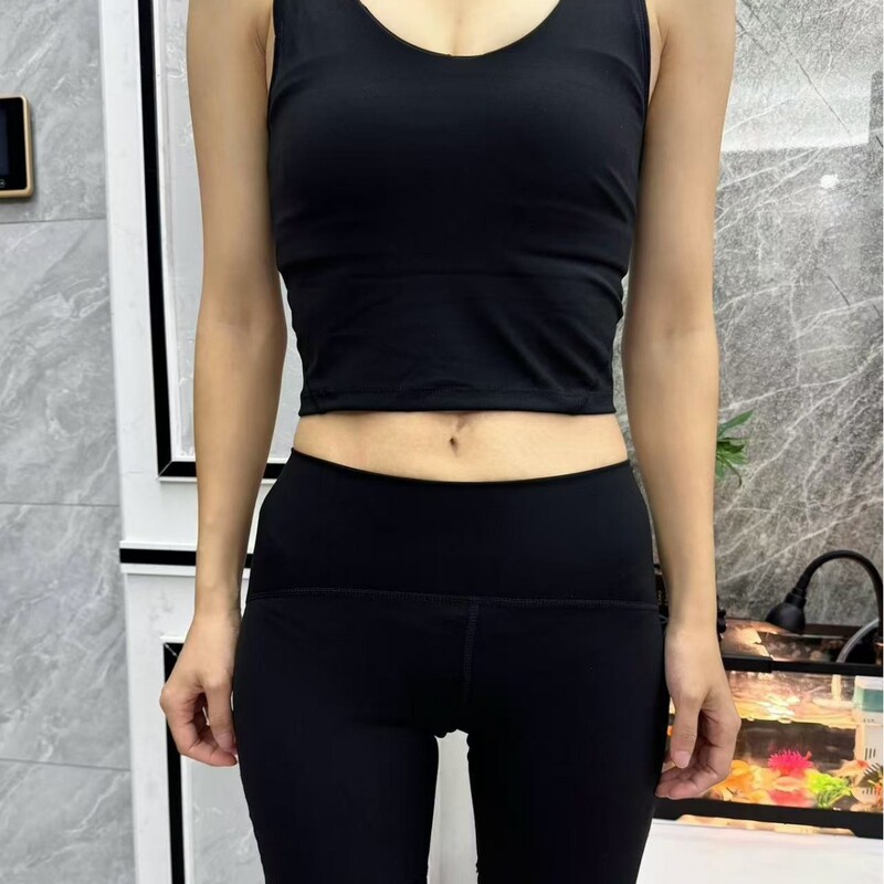 Quarter Pants Suit Sports Vest Women's Summer U-Shaped Beautiful Back Shock-Proof Running High-Intensity Fitness Yoga Intimates