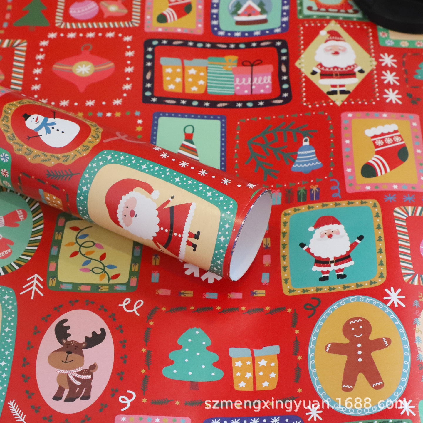 Papel para Envolver Regalos de Navidad de 80g de Papel Impreso, Decorativo para Decoración Navideña y Manualidades DIY