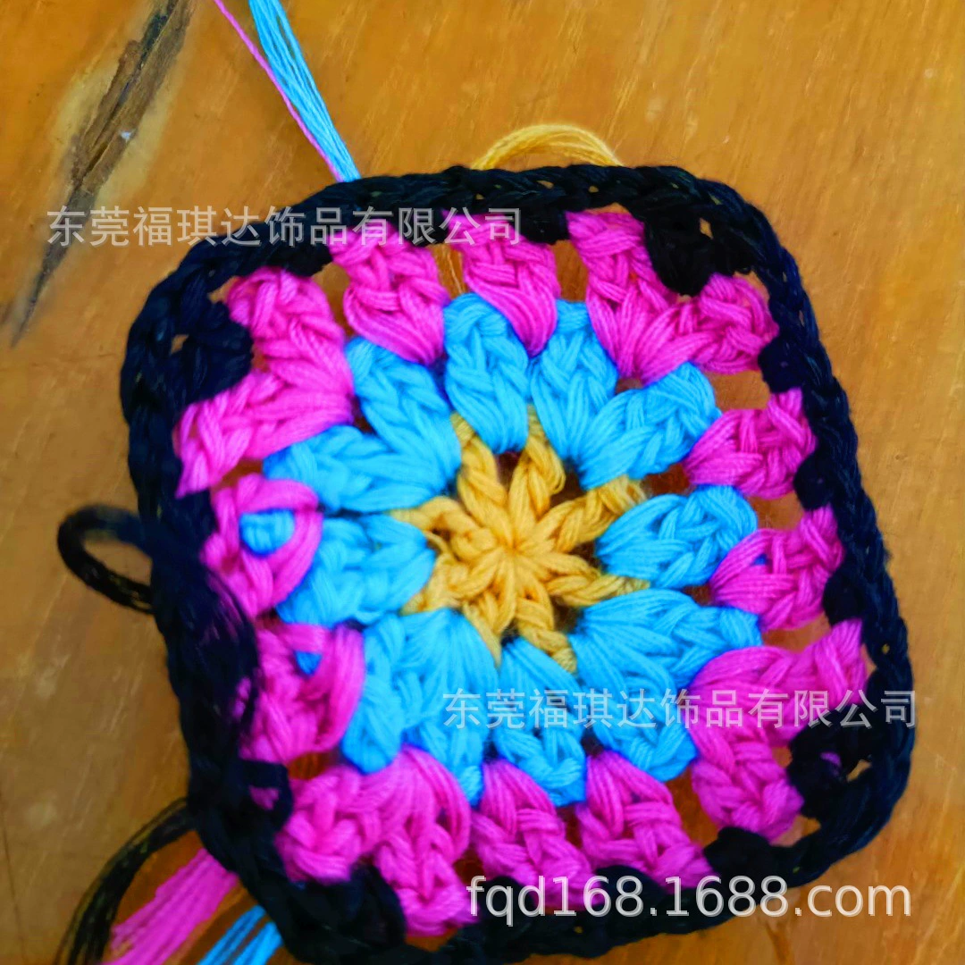 Ручная коксовка ручной работы Клетчатая машина вышивка имитация ручной работы Клетчатый цветок ручной работы