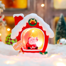 创意圣诞节礼物圣诞房子星星灯树脂工艺儿童节日礼物房间装饰礼物