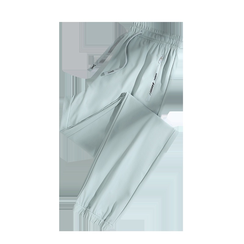 Source Factory Ice Silk Pants Women's Summer Thin Casual Pants Stretch Straight Leg Pants Sports Pants Men's Quick-drying Pants