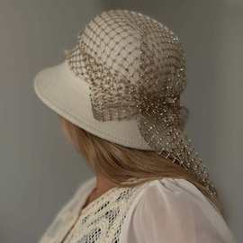 跨境亚马逊热销欧美配饰网格渔网弹力发带个性镂空潮流户外头巾