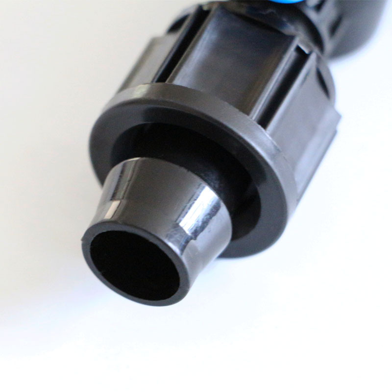 圓柄16軟帶旁通閥 pe倒刺承插直通閥 硬管鎖母定位閥20鎖母外絲閥