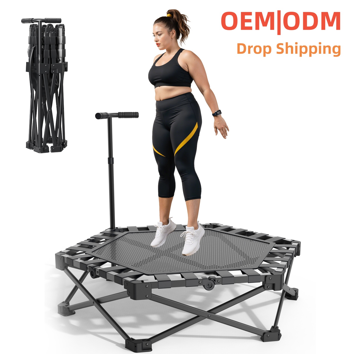 Trampoline for Home Use, Indoor Children's Baby Jumping Bed, Small Family Protective Net Bounce Bed, Silent