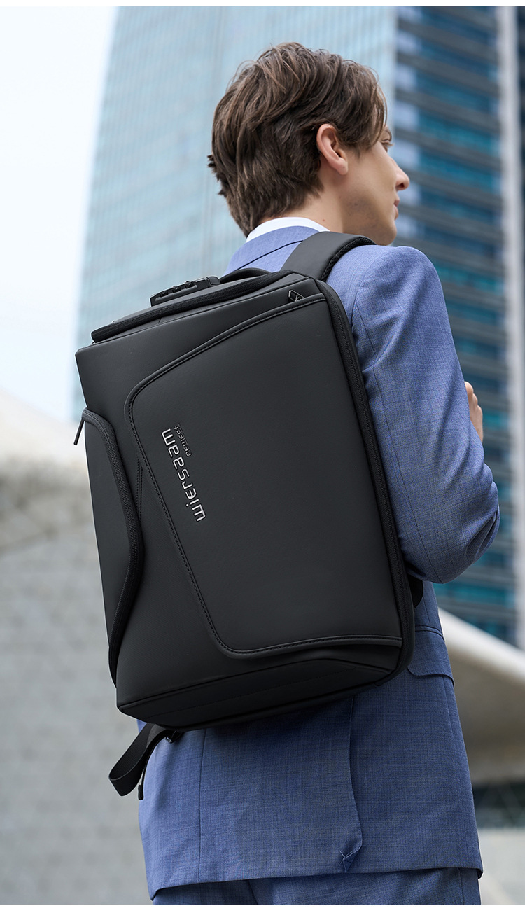 Rucsac de călătorie cu blocare TSA, geantă antifurt pentru laptop de 35 l pentru bărbați și femei, geantă de lucru impermeabilă pentru facultate, port USB, se potrivește computerului de 15 inchi, negru_voghion.com