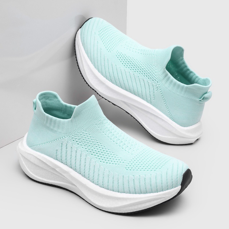 Zapatillas de Tejido de Punto con Suela Gruesa de TPU y Malla Ligero, Flexible para Deportes image 5