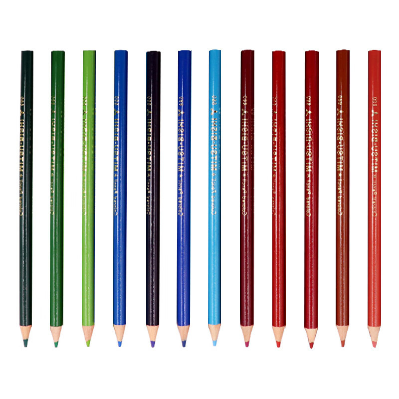 三菱（uni）24色油性彩色铅笔 木杆 绘画彩铅880铁盒24色套装