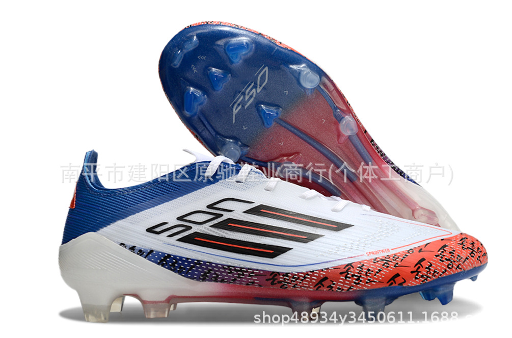 Fábrica de Putian al por mayor F50 zapatos de fútbol FG zapatos con lengua baja zapatos de fútbol hombres