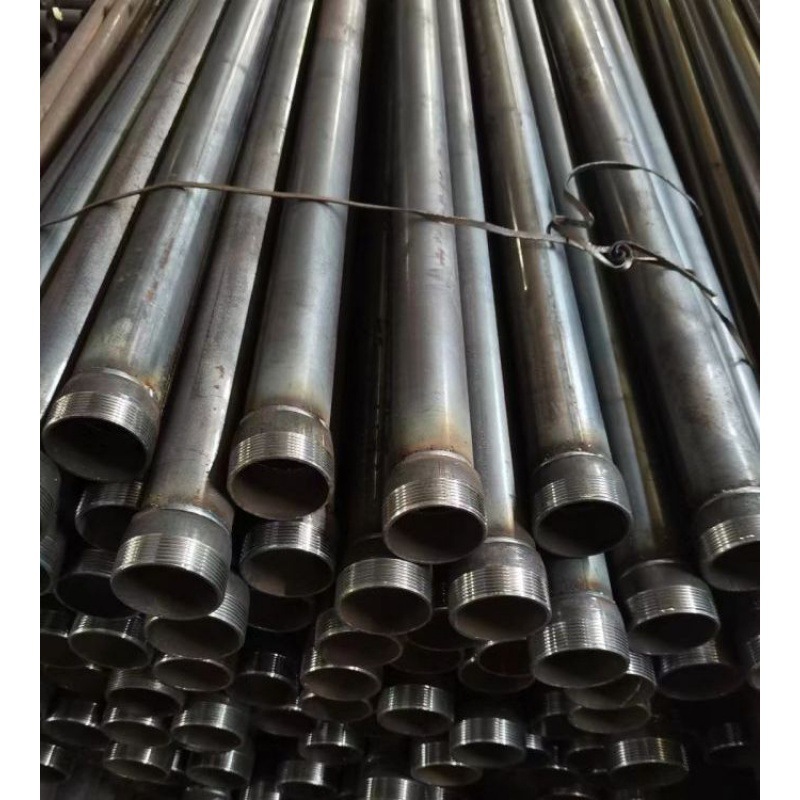 声测管50/54/57mm钳压螺旋套筒式桩基超声波检测管小导管厂家供应