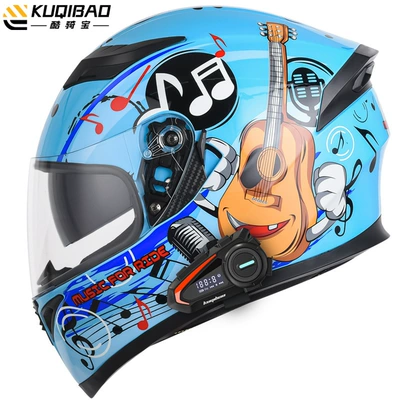 Safety Gray 3C Certification, Motosiklet kaskı (dəbilqə) - guitar-player-with-k20-bluetooth-m