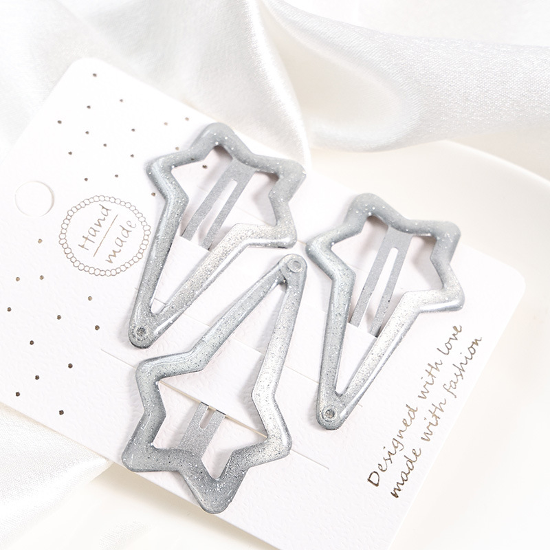 Broche BB con Estrellas para Fleco de Metal Estilo Y2K para Niñas