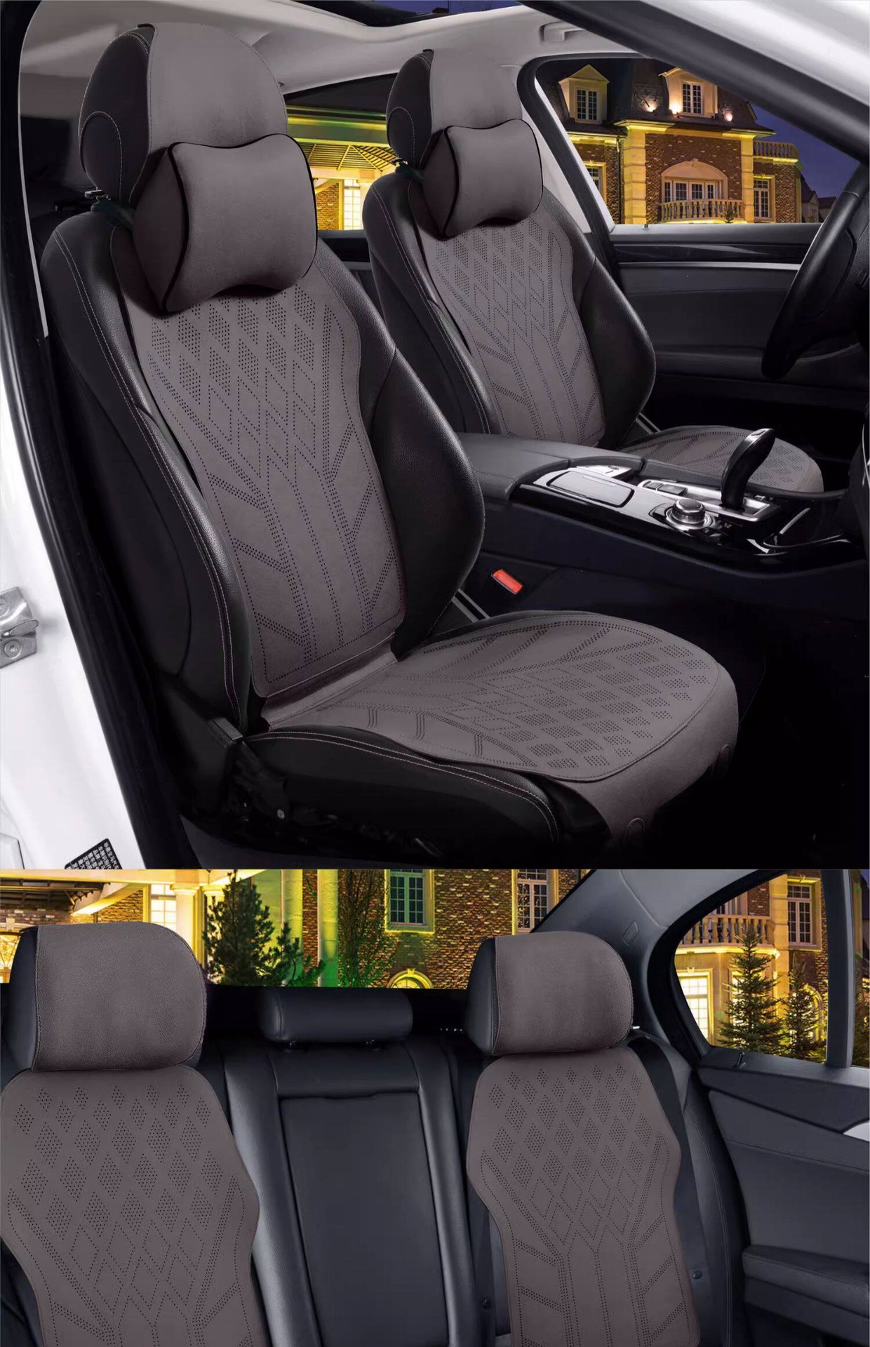 Suitable for 2026 car seat cushions, universal for all seasons, suede leather seat cushion, high-end saddle pad, suede seat cover for summer