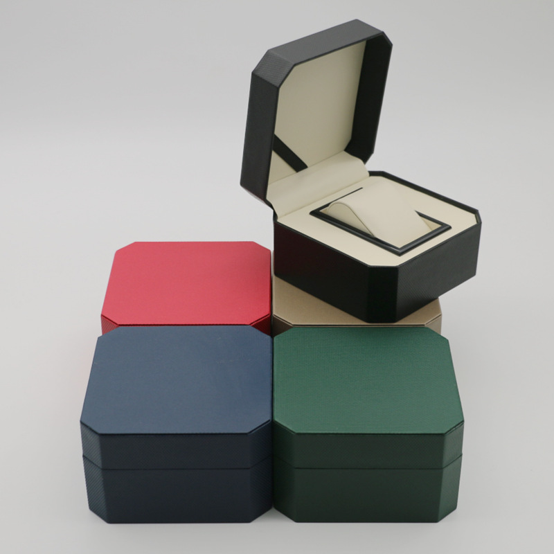 Fashion High-End Octagonal Watch Box Flip Watch Packaging Box Single Watch Box Bracelet Jewelry Storage Watch