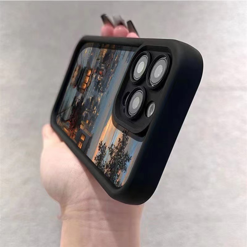 Paisaje rural para iphone16pro funda para teléfono móvil Apple 15 anti-caída 14 personalidad 13promax nuevo 12x