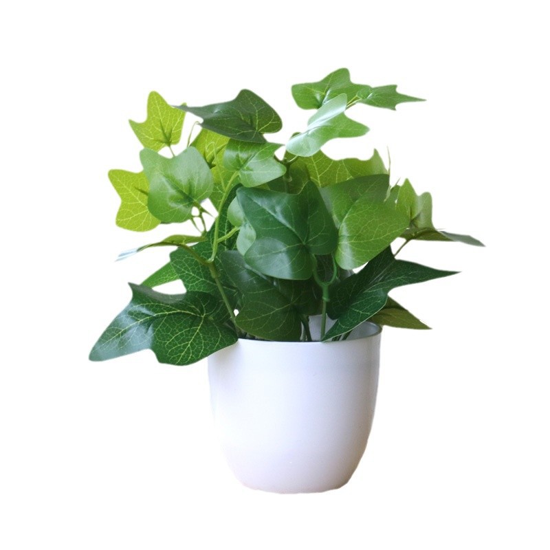Planta artificial en maceta verde rábano hoja boda partición decoración hoja persa venta al por mayor centro comercial verde árbol artificial paisaje hierba