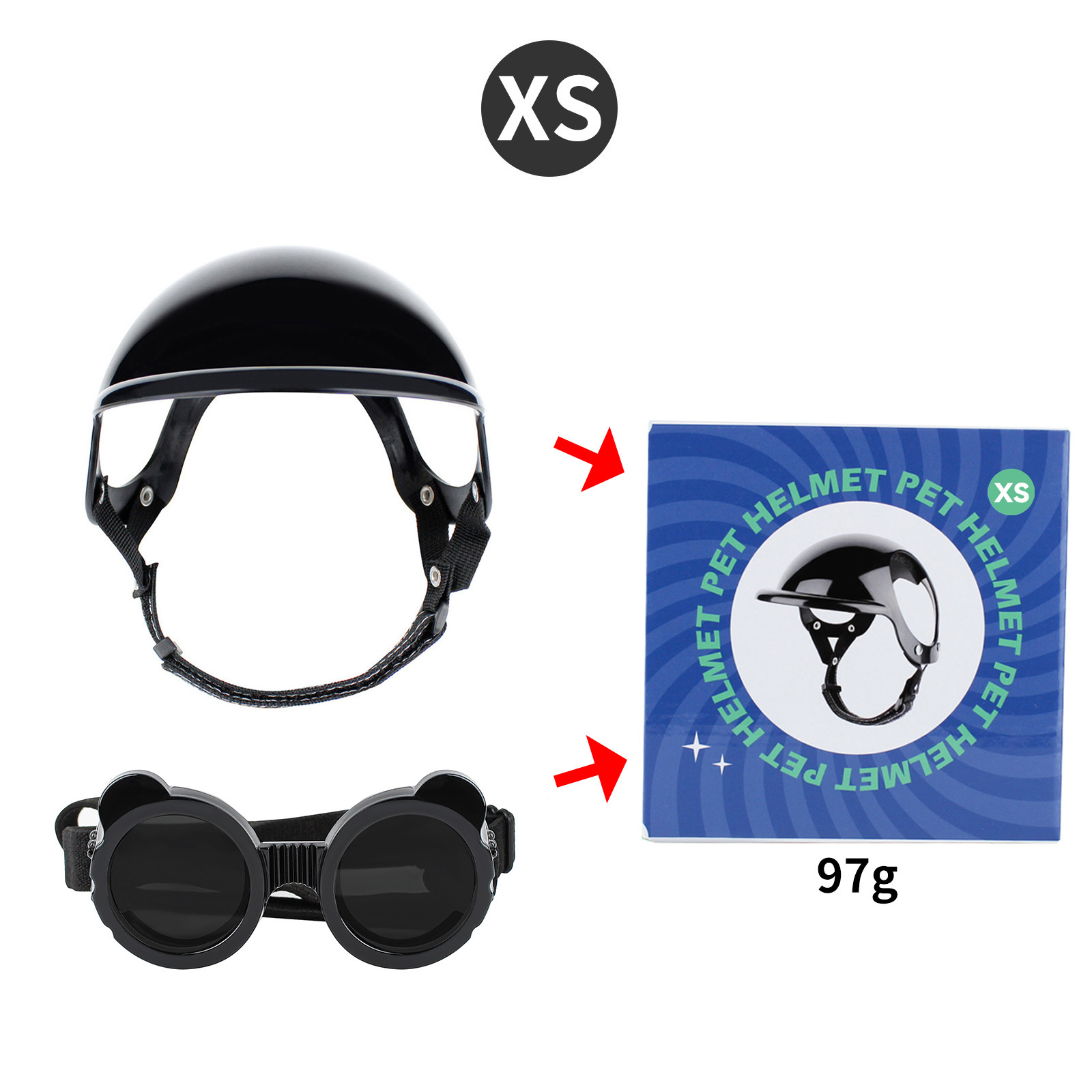 Casco deportivo talla XS +08 negro