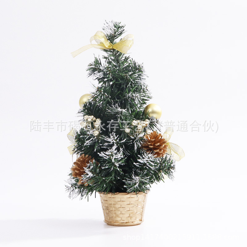 Navidad árbol decoración fábrica directa mini árbol artificial decoraciones familia Navidad regalos 20cm