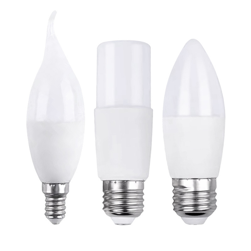 Bombilla led al por mayor bombilla cilíndrica bulbo de cabeza redonda puerto de tornillo súper brillante E27B22 lámpara de bombilla de ahorro de energía para el hogar