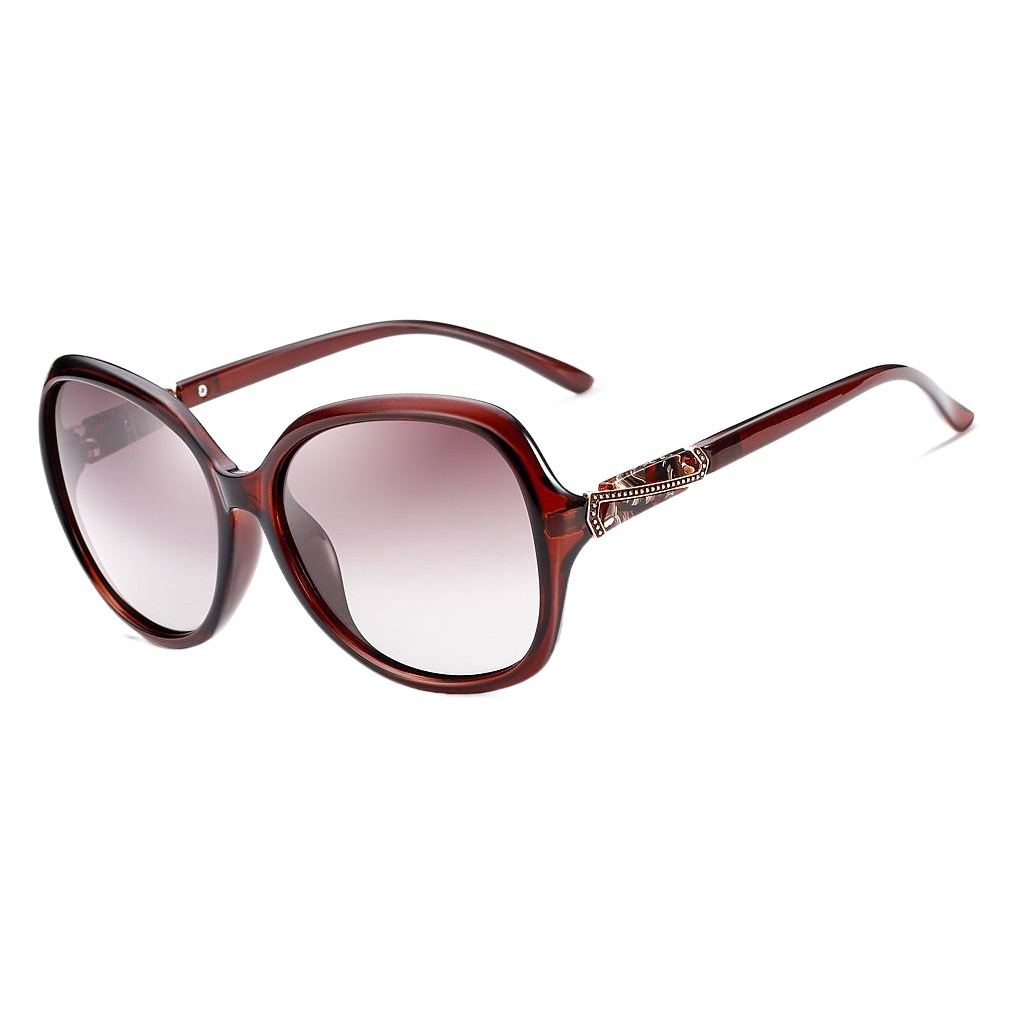 Gafas de sol polarizadas a prueba de UV de las mujeres gafas de sol redondas del conductor 3023