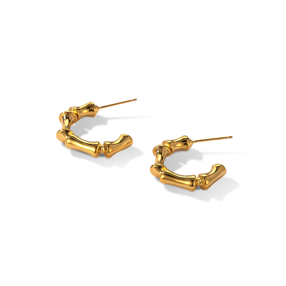 small design fashionable geometric bamboo earrings