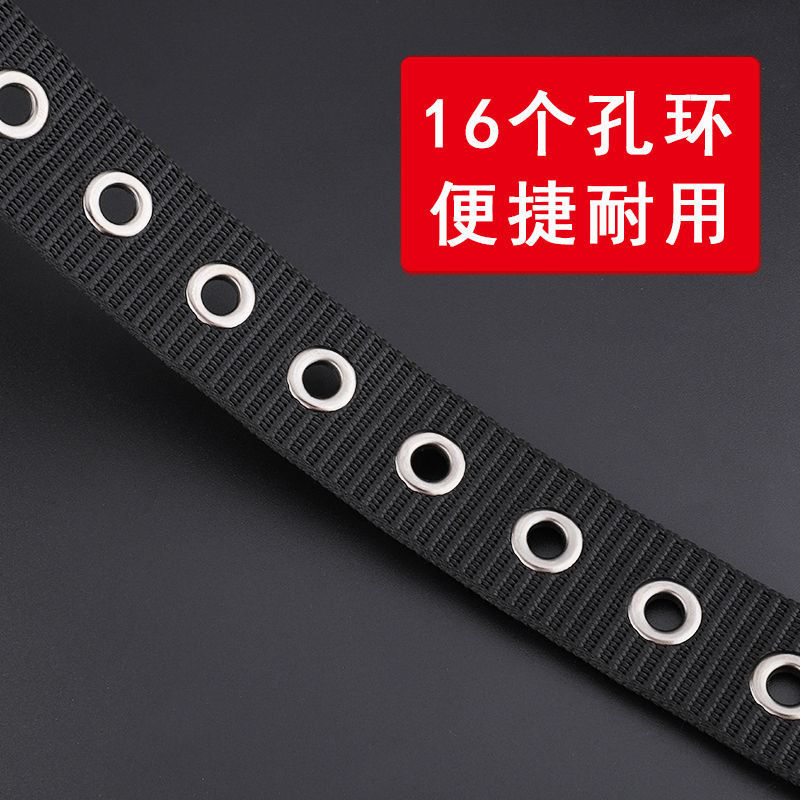 Cinturón de lona con hebilla de pin para hombre, venta al por mayor de fábrica, en stock, cinturón deportivo informal transpirable de lona, venta al por mayor de correas