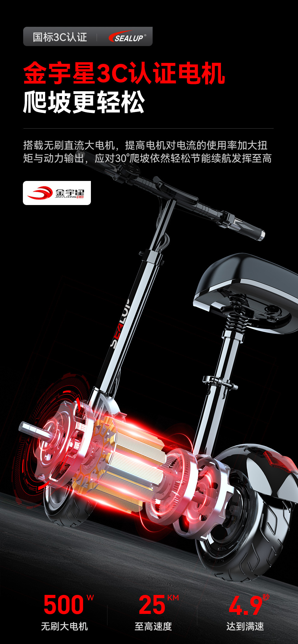 Folding electric scooter, 10-inch aluminum alloy two-wheeled e-bike