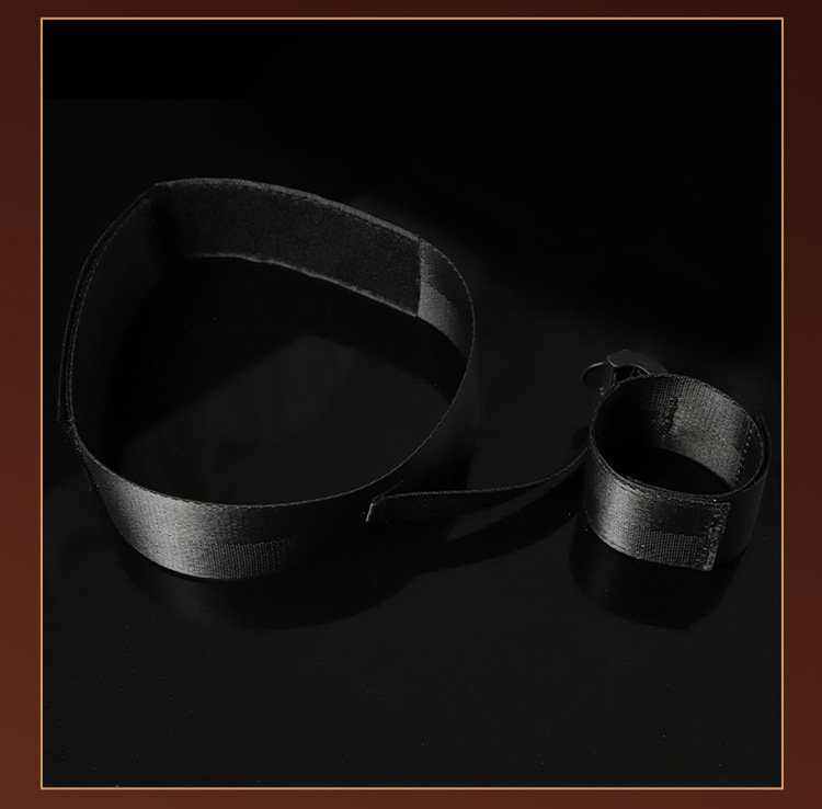 Nylon Bondage Hand and Leg Restraint Straps for Couples, Black Adjustable SM Accessory — detail image 19