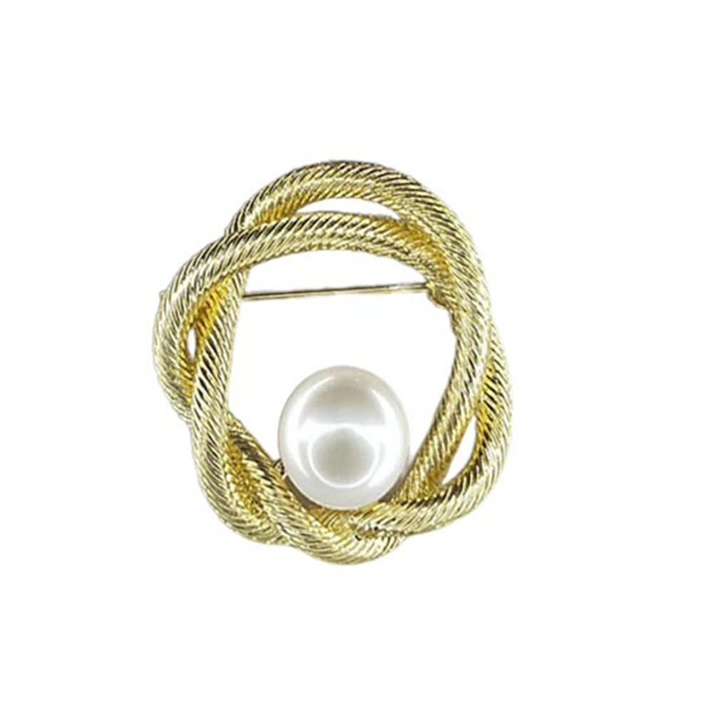 Elegante Brosche Mit Süßwasserperlen, Damen Anstecknadel Geknotet_voghion.com