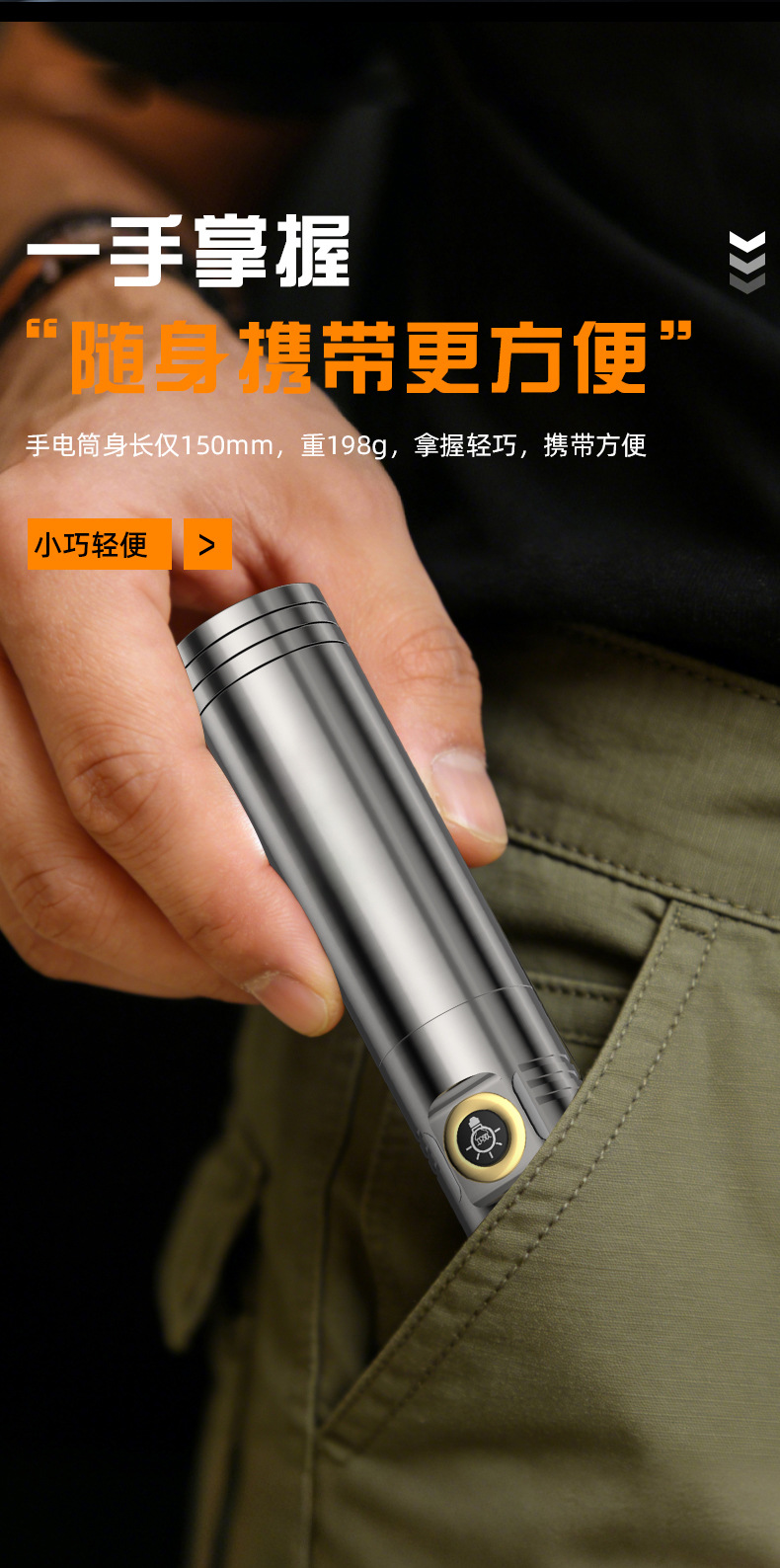 Cross-border best-selling mini flashlight: powerful, multi-functional, with zoom, strobe, ultra-long battery life, high lumen output, and portable design